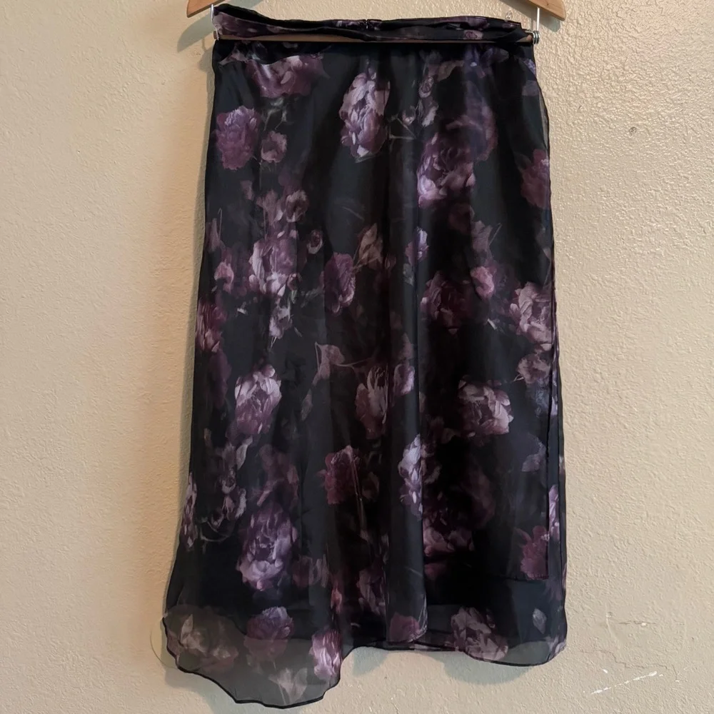 Vince Night Garden Handkerchief Drape Skirt - Picture 12 of 16